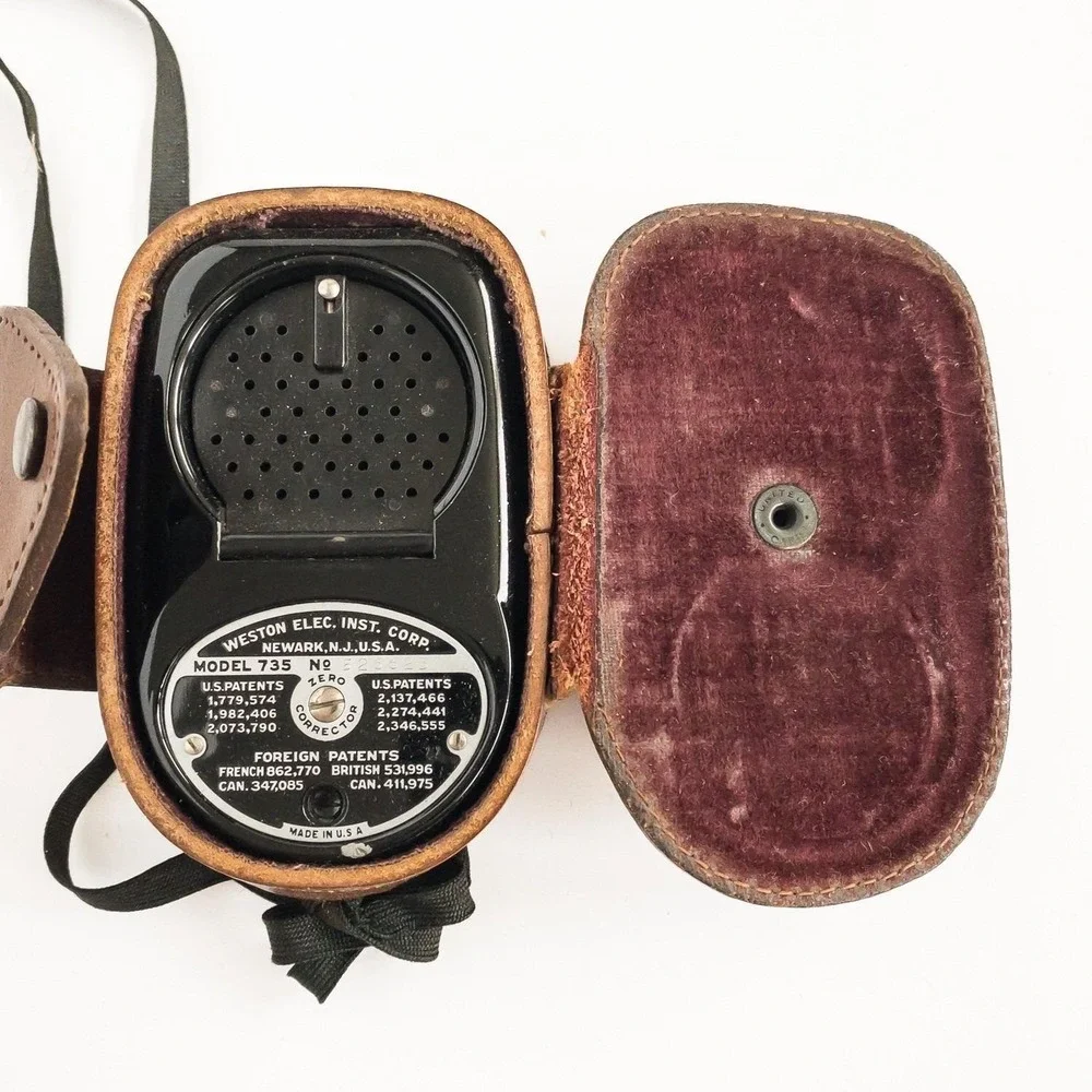 Weston Master II Exposure Meter Unisex OS Brown Model 735 Vintage Leather Case
